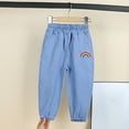 thumbnail image 3 of Odeerbi 1-8 Years Kids Girls Spring Summer Jeans Cute Print Jogger Denim Pants Casual Outdoor Loose Ankle Cowboy Pants, 3 of 3