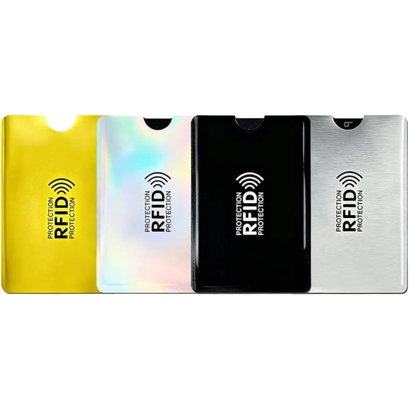 RFID Card Sleeves for Credit Cards, Anti-Skimming, Aluminum Foil Credit Card Protector, Card Holder for Debit Cards, ID Cards & Wallet Storage, Multicolors 1Set