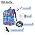 thumbnail image 4 of Naloa Bright Flowers Canvas Backpack for Men Women Rucksack Casual Travel Daypack College Tote Satchel Bookbag for Teens-Small, 4 of 7