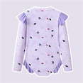 thumbnail image 5 of ATOGUTA One Piece Swimsuit Girl Long Sleeve Zipper Rash Guard Bathing Suit Swimwear with Sun Protection for Kids Size 3T-10, Purple, 5 of 5