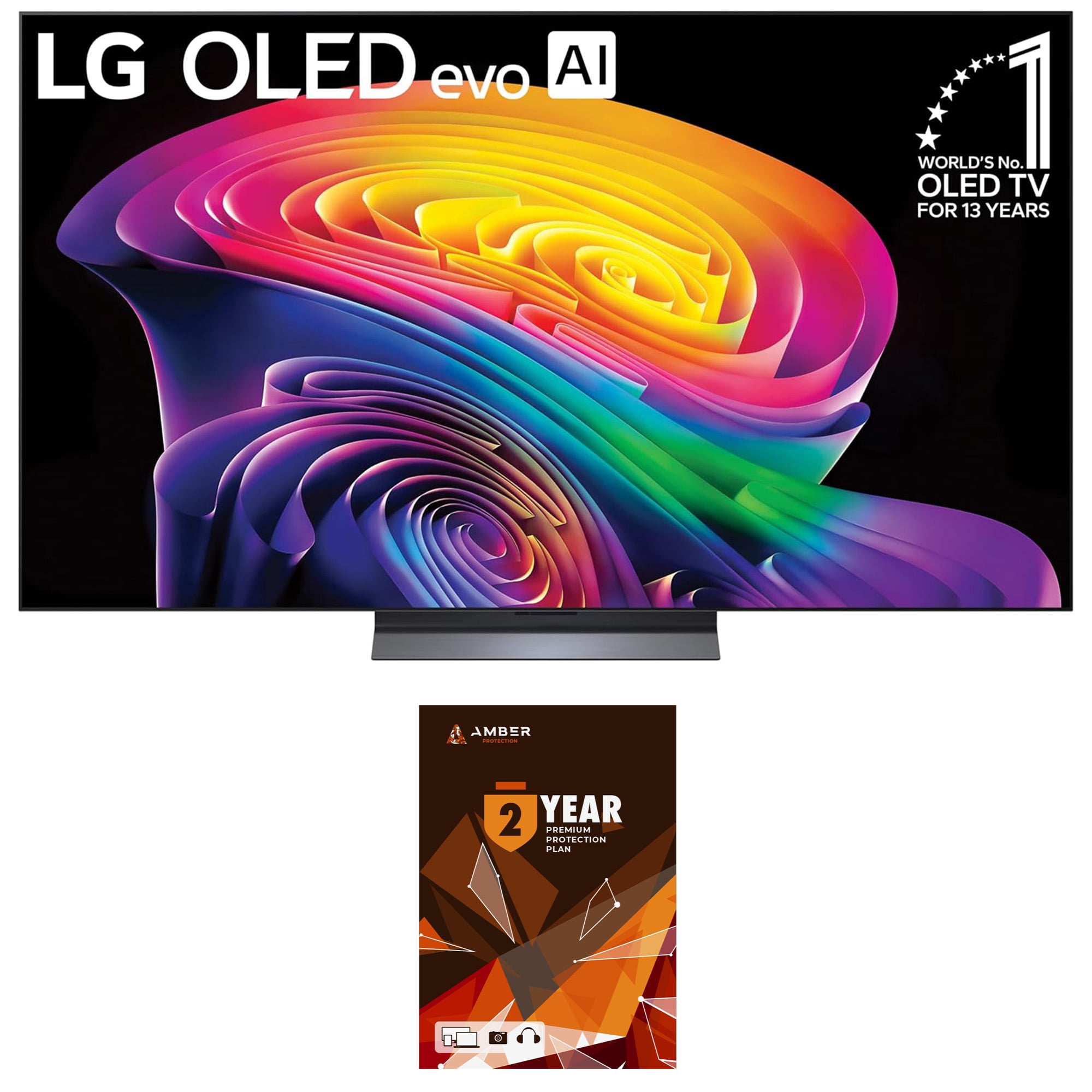 LG OLED55C6PUA 55 Inch Class OLED AI C6 4K Smart TV with 2 Year Amber Protection Plan (2026)
