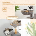 thumbnail image 5 of Pefilos 64" Cat Tree Tower for Large Cats with Sisal Poles, Hammock, Indoor Pet Supplies Climbing Tree House, Multi-Level Cat Condos, Gray, 5 of 8
