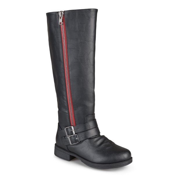 Women's KneeHigh SideZipper Buckle Riding Boot