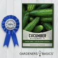 thumbnail image 6 of Cucumber Seeds for Planting - Marketmore 76 - Cucumis sativus Heirloom, Non-GMO Vegetable Variety- 1 Gram Seeds Great for Outdoor Gardening by Gardeners Basics, 6 of 7