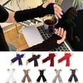 thumbnail image 3 of Gants Longs Sans Doigts pour Femmes Hiver Punk Chaud Tricoté Demi-Bras, 3 of 8