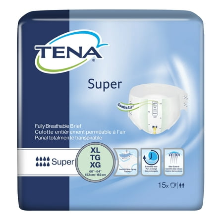 TENA Super HEAVY Absorbency Adult Diaper Brief XL Overnight 68011 (Best Adult Diapers For Men)