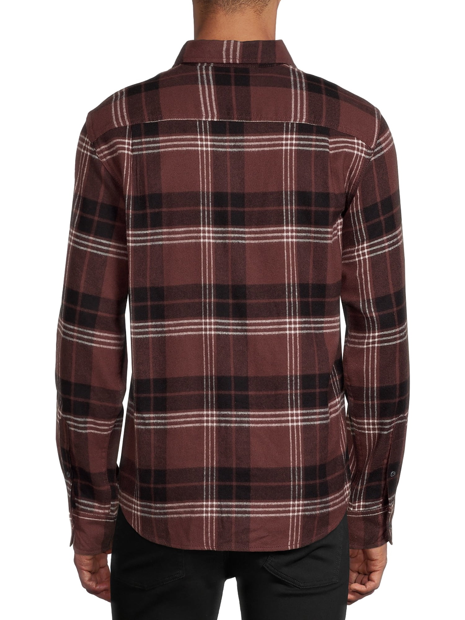 George Men's and Big Men's Super Soft Flannel Shirt, up to 5XLT