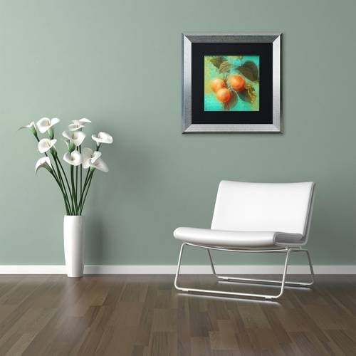 Trademark Fine Art "Glowing Fruits II" Canvas Art by Color Bakery Black Matte, Silver Frame