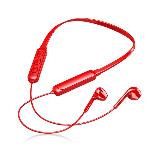 Auricular inalámbrico Senderismo USB Bluetooth-Compatible con Bluetooth 5.1 In-Ear Deportes Auriculares Fitness Simple Diseño Botón Control Auriculares Rojo Inevent EL005469-02