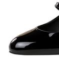 thumbnail image 4 of Women's Pumps High Heel Patent Leather Buckle Court Shoes 6CM Round Toe Party Dress Wedding Shoes, 4 of 6