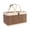 Brown B, variant on deevoka Bamboo Woven Basket with Lid Versatile Hamper Basket for Pastry Lunch Snacks Brown B