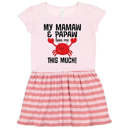 

Inktastic Mamaw Papaw Love Me Gift Toddler Girl Dress
