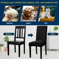 thumbnail image 6 of MJIAexp Chair Covers Set of 4, Stretch Chair Slipcovers Seat Protector Armless Removable Washable Elastic Universal Spandex Solid Chair Slip Covers for Home, Hotel, Banquet Black, 6 of 8