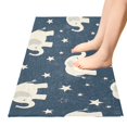 thumbnail image 2 of Bath Mat Soft Plush Non-Slip Absorbent Bathroom Rugs 39"x20" Elephant and Stars, 2 of 8