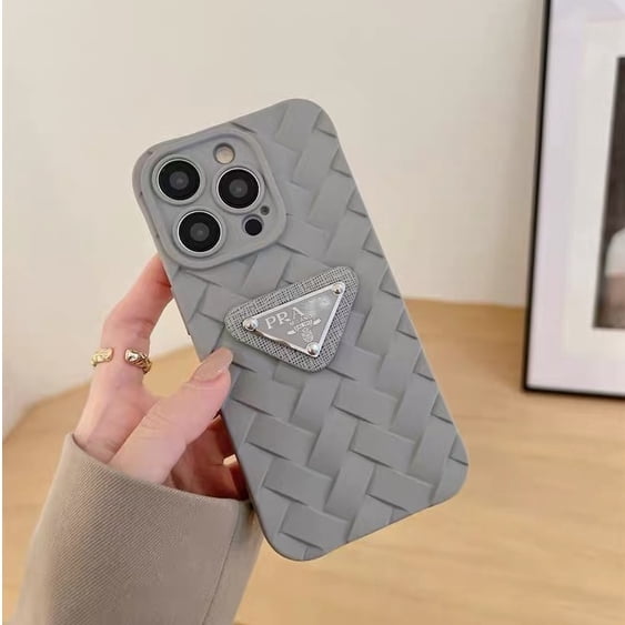 Funda De Teléfono De Moda Cool light brown milk white gray Prada IMD Compatible Para iphone 14 14 pro 14 plus max 13 12 11 Gao Jiahui unisex