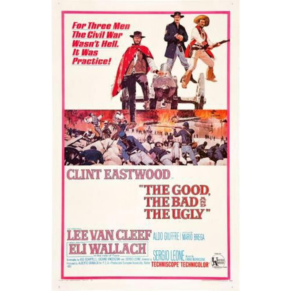 Good The Bad The Ugly Movie Poster Metal Sign 8in x 12in Art Print on