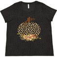 thumbnail image 3 of Inktastic Cheetah Print Pumpkin Women's Plus Size T-Shirt, 3 of 5