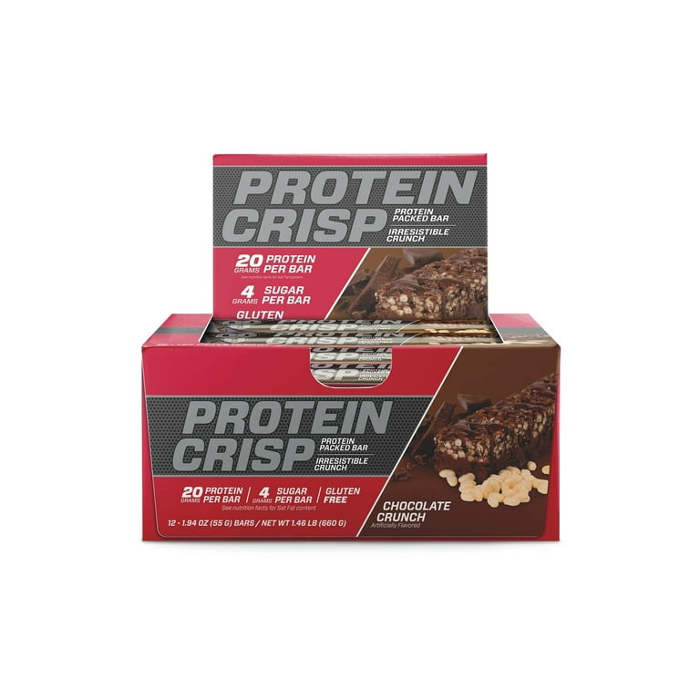 BSN Protein Crisp Bar, Whey Protein, 20g of Protein, Gluten Free