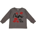 thumbnail image 3 of Inktastic Mimi Was Here Red Kisses Boys or Girls Long Sleeve Toddler T-Shirt, 3 of 5
