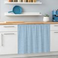 thumbnail image 5 of Gray Blue Color Under Sink Curtain for Closet, Privacy Short Cabinet Curtains, Abstract Woven Texture Vintage Minimalist Self Adhesive RV/Open Cabinet Skirt Adds Bathroom Storage 11"x13", 5 of 8