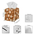 thumbnail image 5 of Yuyamidu Daisy Print PU Leather Tissue Box Cover for Living Room Square Tissue Box Holder for Napkin Facial Paper Decorative Facial Paper Organizer Dispenser for Bathroom Vanity Countertop, 5 of 8