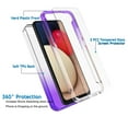 thumbnail image 3 of Galaxy A02S Case, Galaxy A02S Clear Cases, (2 Pack) Temerped Glass Screen Protector for Samsung Galaxy A02S 2021, Njjex Crystal Clear Shock Absorption Technology Bumper Soft TPU Cover Case -Purple, 3 of 9