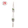 thumbnail image 1 of 2pcs Macrame Plant Hanger White Handmade Cotton Rope Indoor Outdoor Hanging Plant Pot, 1 of 3