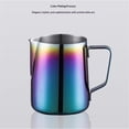 thumbnail image 2 of Stainless Steel Milk Frother - 400ml Steaming Pitcher - Perfect for Latte Art, Espresso & Cappuccino - Rainbow Color, 2 of 4