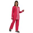 thumbnail image 2 of Moomaya Womens Solid 2 Pcs Nightwear Set Sleepwear Top & Pajama PJ NightSets, 2 of 8
