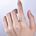 thumbnail image 5 of solitaire jewels 1.75CT Oval Moissanite Solitaire Engagement Ring For Women, 10K Yellow Gold, 5 of 6