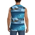 thumbnail image 4 of Bingfone Mountain Cottage In Snow Pattern Men's Tank Tops Workout Sleeveless Tee Shirts Running Beach Tanks for Men-XX-Large, 4 of 8