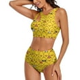 thumbnail image 5 of 2024 Sexy Yellow Ducks Bikini Swimsuit Funny Ducklings Trend Swimwear High Waisted Design Bikini Set High Cut Beachwear, 5 of 7
