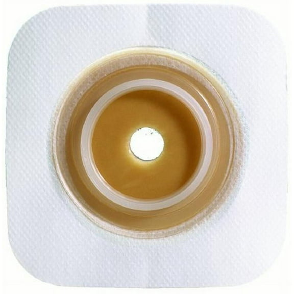 Sur-Fit Natura Colostomy Barrier Trim to Fit, Standard Wear Stomahesive, Tan Tape 2-3/4 Inch Flange Hydrocolloid 1-7/8 to 2-1/2 Inch Stoma 5 X 5 Inch, 125266 - EACH