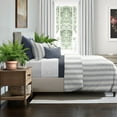 thumbnail image 3 of 6ix Tailors August Stripe Denim Reversible Duvet Cover Set California King, 3 of 5
