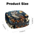 thumbnail image 2 of Owl Pad Bag Period Pouch Travel Pouch Women Small Stationary Pouch with Zipper Compartments for Sanitary Napkins, 2 of 6