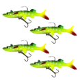 thumbnail image 2 of S SERENABLE 4Pcs Soft Lead Fishing Lures Sinking Swimbaits T Tail Casting Lures 8cm 031, 2 of 9