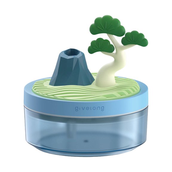 simhoa Humidificateur Mini Coloré Arrêt Automatique Alimenté par USB Deux Modes de Pulvérisation pour Bureau Voiture Bleu