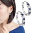 thumbnail image 4 of Fiudx Pendientes de Diamantes Huecos, Deslumbrante Diseño con Incrustaciones de Cristal, Exquisita Artesanía de Aleación, Estilo Elegante para Fiestas o Uso Diario, Perfectos para Mujeres a La Moda,, 4 of 6