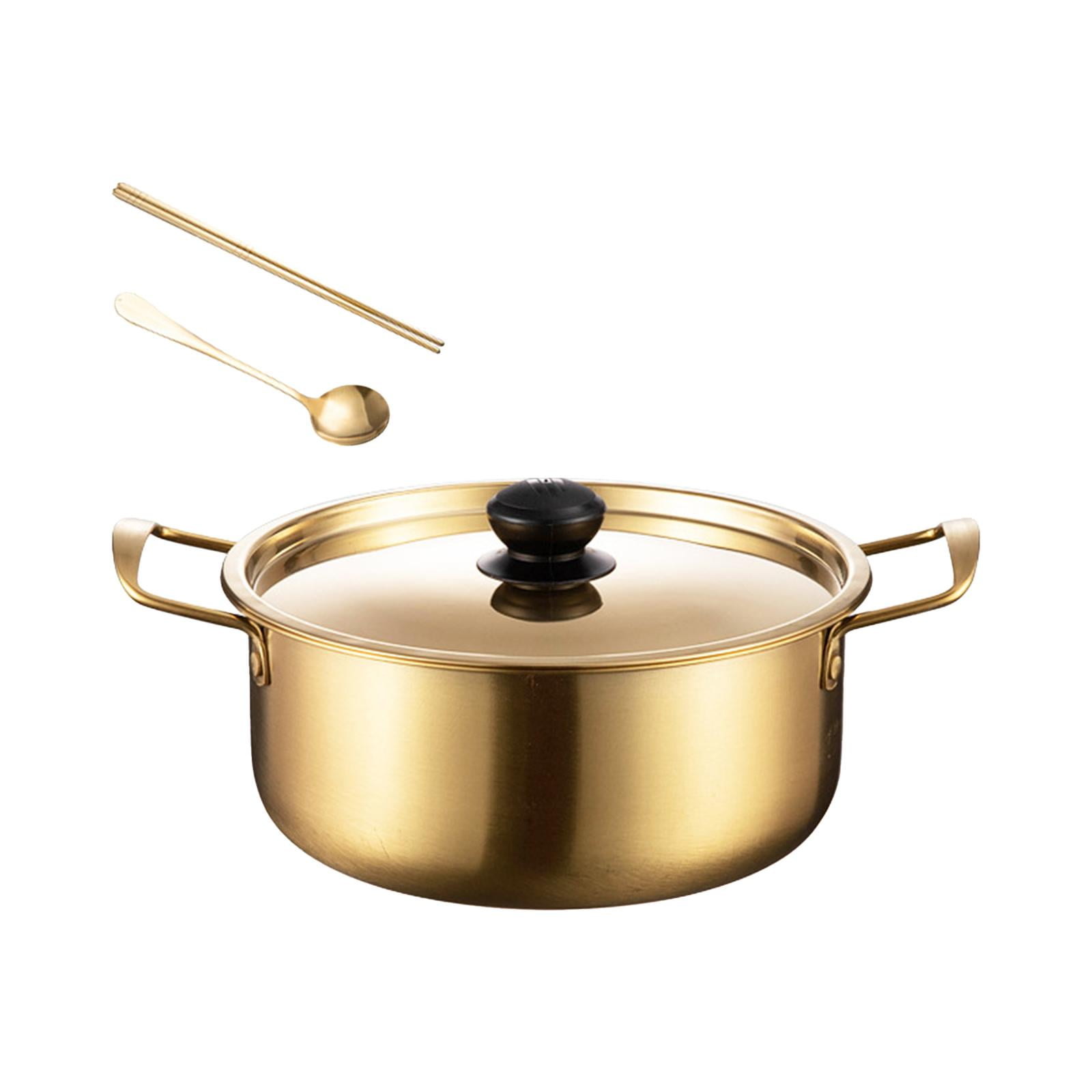 Fiocias Korea Ramen Pot Fast Heating Household Cookware Stockpot Instant Noodle Soup Pot 22cm