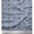 thumbnail image 1 of Soimoi Velvet Fabric Fish,Coral & Jellyfish Ocean Fabric Prints by Yard 58 Inch Wide, 1 of 1
