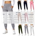 thumbnail image 3 of Risckoth Women's Jogger Leggings High Waist Front Pockets Cuffed Ankle Slim Fit Yoga Pants S-2XL, 3 of 7