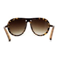 thumbnail image 2 of Womens Oversize Chunky Thick Plastic Racer Fashion Sunglasses Tortoise Brown, 2 of 4