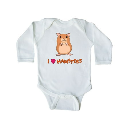 

Inktastic I Love Hamsters Gift Baby Boy or Baby Girl Long Sleeve Bodysuit