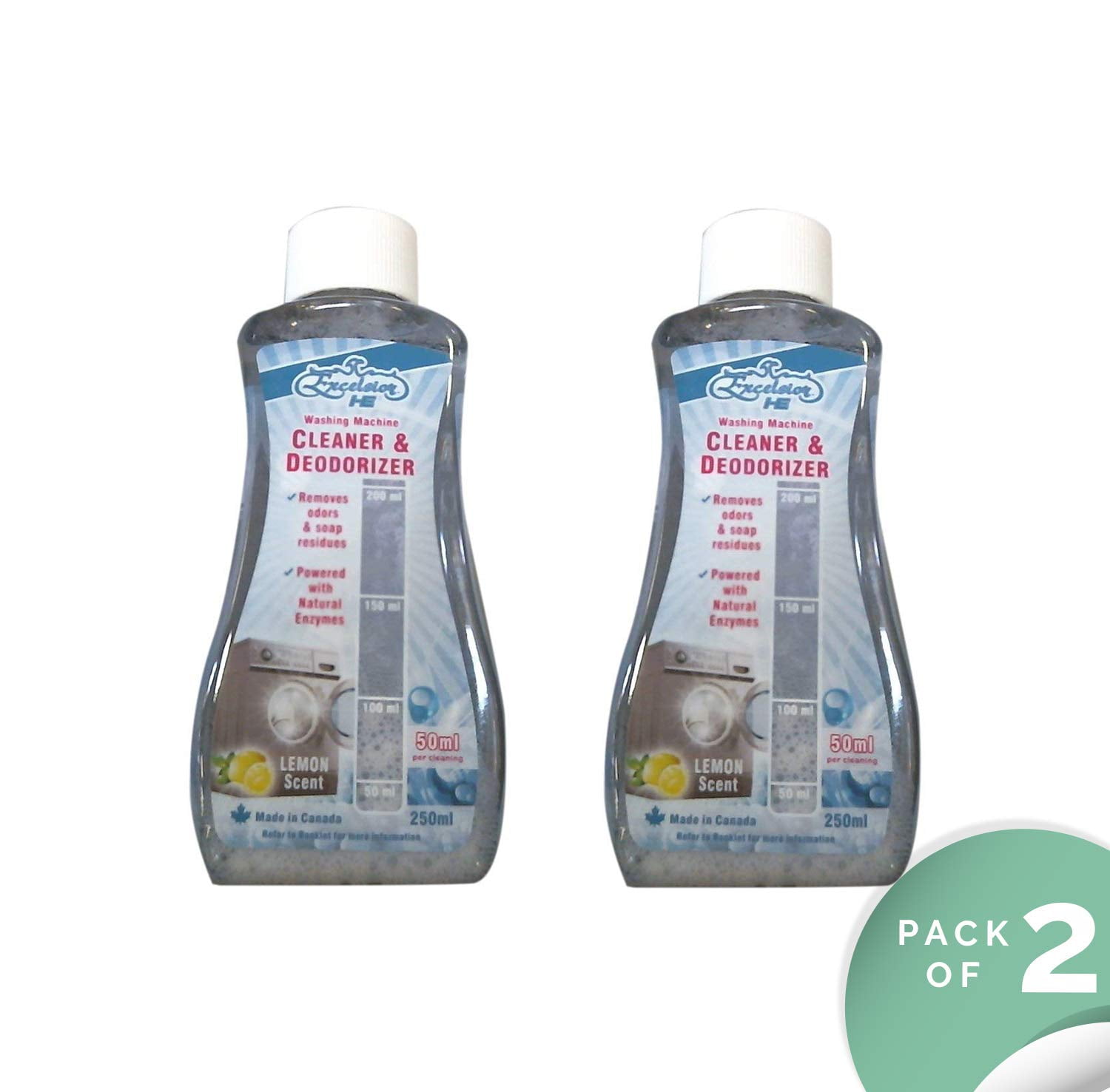 Excelsior HE Washing Machine Cleaner & Deodorizer 2Pack HE