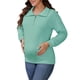 thumbnail image 4 of Camisa con cremallera de maternidad para mujeres, blusa de manga larga, sudadera para amamantar, color verde, 4 of 6