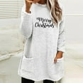 thumbnail image 1 of LSLJS Hauts Thermiques pour Femmes, Blouse à Col Rond et Imprimé d'Hiver avec Poche, Manches Longues Chaudes, 1 of 3