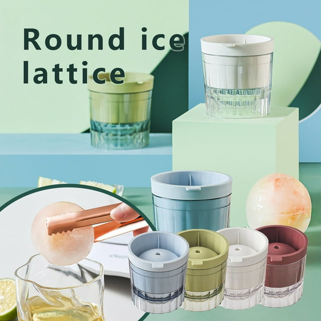 Máquina Premium de bolas de hielo de silicona - moldes grandes para whisky de 80 mm con tapa para derretir más lentamente, libres de BPA y aptos para lavavajillas