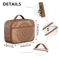 thumbnail image 2 of Boho Folk Insulated Tote Geometric Mandala Lightweight Compact with Front Pocket, 2 of 6