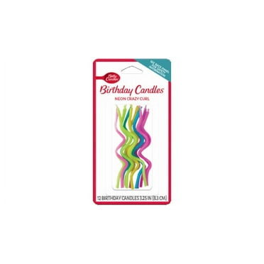 2X - Betty Crocker Neon Crazy Curl Birthday Candles