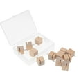 thumbnail image 1 of UPOUART 12Pcs Cuboid Push Pins Wood Tacks Khaki for Wall Marking, 1 of 6
